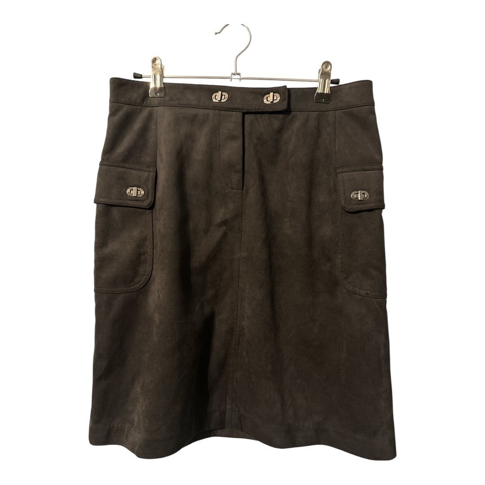 J. McLaughlin Black Faux‎ Suede Skirt, Size 4